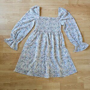 NEW Maverick the Collection Floral Long-Sleeve Babydoll Dress - Women's XS
